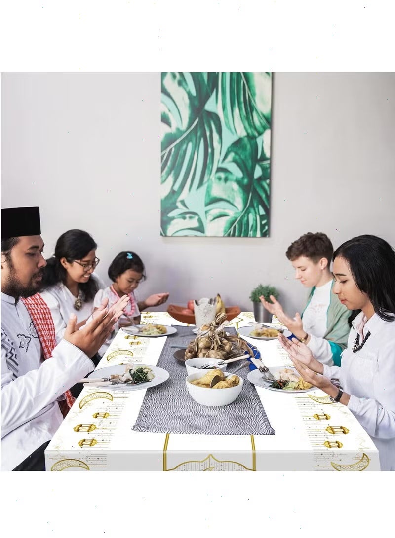 5 قطع زينة رمضان للمنزل، مفرش طاولة و 4 أغطية وسائد، مثالية لتزيين المنزل في رمضان، هدية رمضان - Image 5