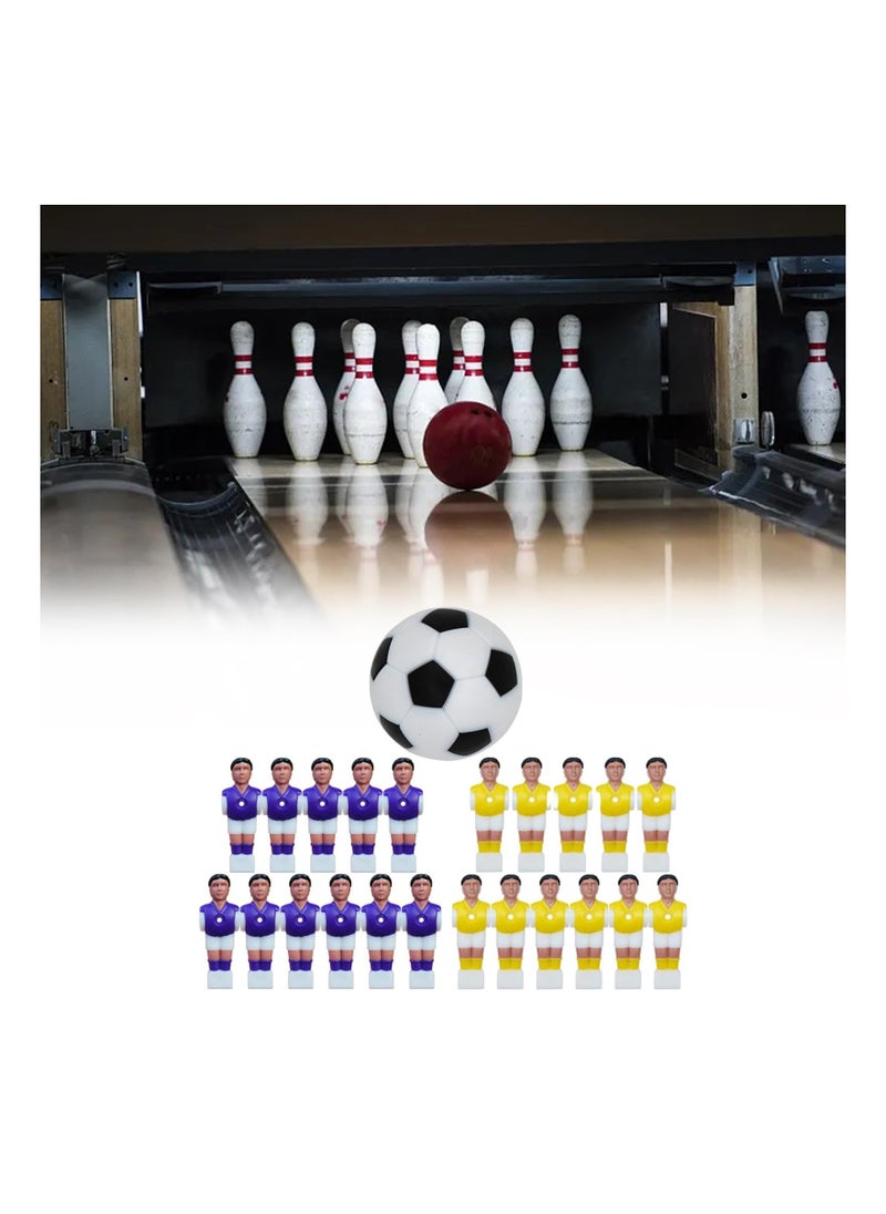 22PCS Foosball Men Replacement Parts, Soccer Table Foosball Players Doll Table Football Player Figures Table Soccer Player Replacements Foosball Table Foosball Men Figures for Mini Foosball Tables