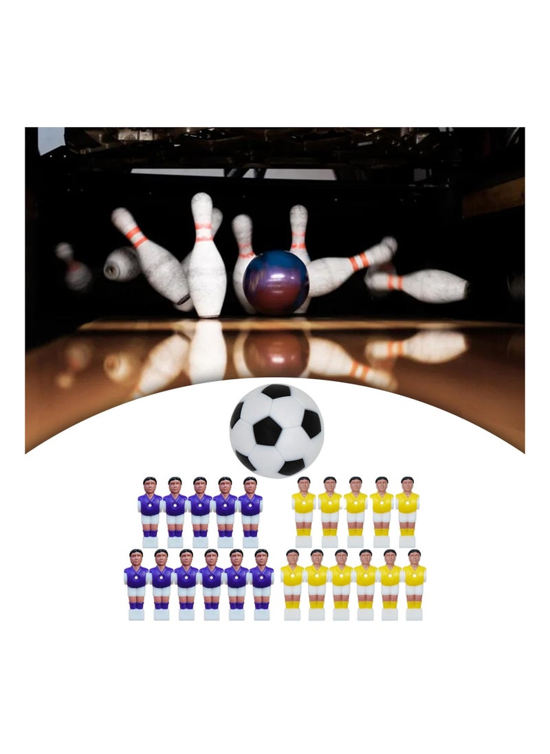 22PCS Foosball Men Replacement Parts, Soccer Table Foosball Players Doll Table Football Player Figures Table Soccer Player Replacements Foosball Table Foosball Men Figures for Mini Foosball Tables