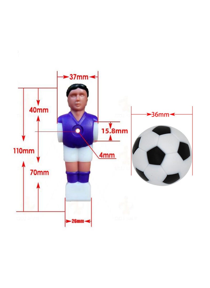 22PCS Foosball Men Replacement Parts, Soccer Table Foosball Players Doll Table Football Player Figures Table Soccer Player Replacements Foosball Table Foosball Men Figures for Mini Foosball Tables