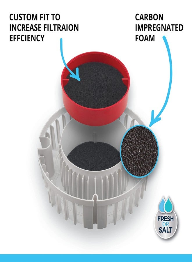 فلوفال فلتر فلوفال إف إكس الكربوني الرغوي، وسائط ترشيح بديلة لأحواض السمك، عبوة من قطعتين، A249، أبيض - Image 3
