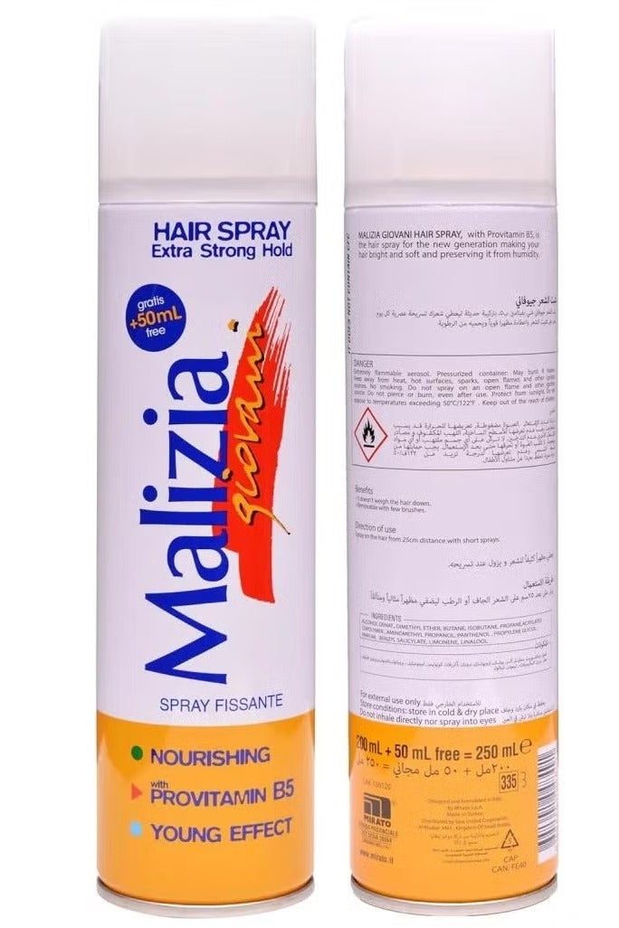 Malizia Spray 250 ml Extra Strong Hold - Image 4