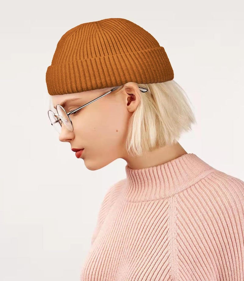 Roybens Swag Wool Knit Cuff Short Fisherman Beanie for Men Women, Winter Warm Hats - Image 4
