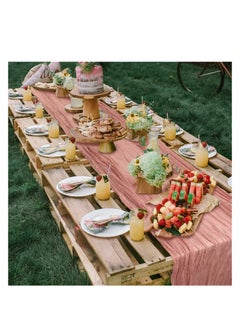 Generic Translucent Table Runner Chessian Tablecloth for Wedding Reception Bridal Shower Party Decoration Table Centerpiece 90400CM  - Image 5