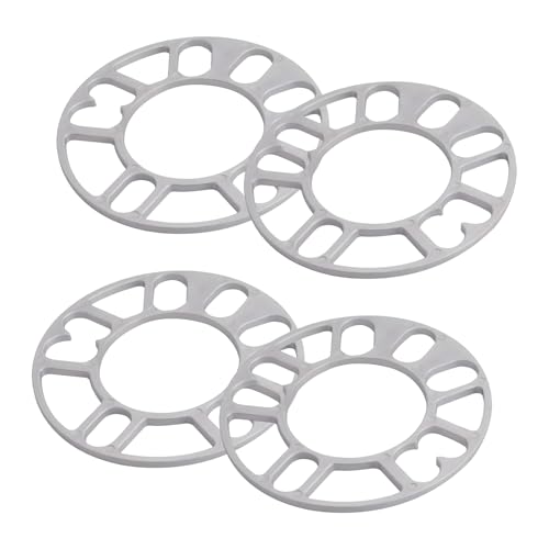 Wevdn 4 PCS Universal Wheel Spacer 5mm Thicken Steering Wheel Adapter Spacer for Most 4 Lug 5 Lug Aluminum Alloy Shims Hubcentric Spacer for 98120 Multiple Bolts Pattern - Image 1
