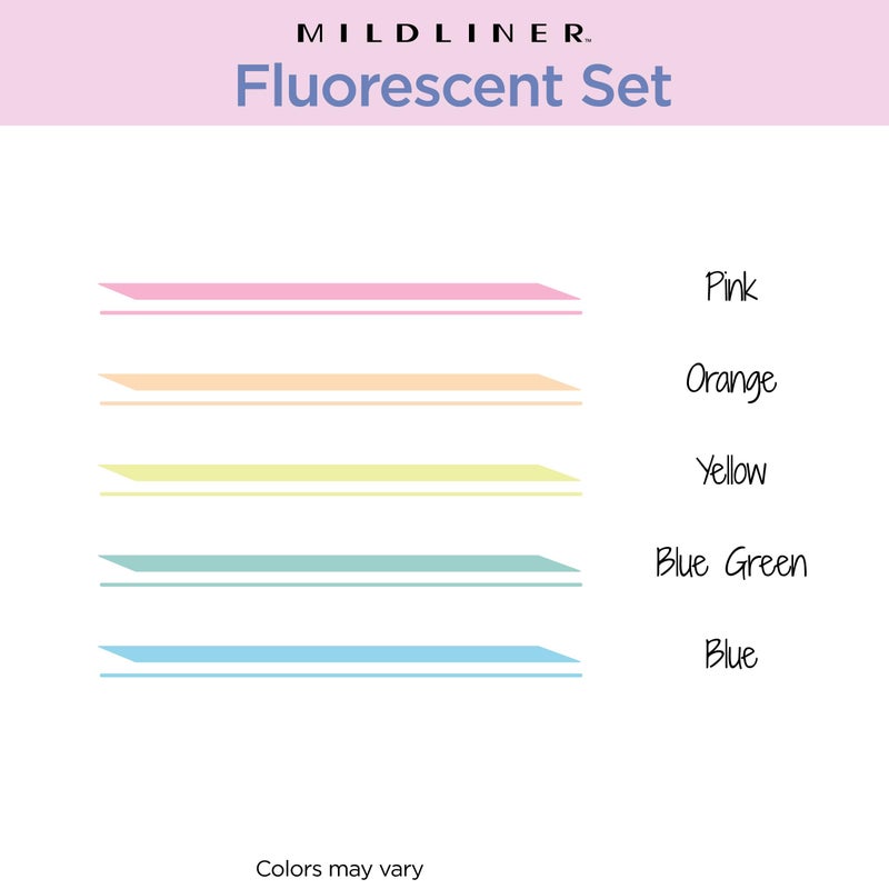 Zebra Pen Mildliner Dual-Tip Highlighter Marker Set, Broad and Fine Point Tips, No Bleed, Ideal for Bible Highlighting and Giftable Art Supplies, Assorted Fluorescent Ink Colors, 5-Pack (78105) - Image 3