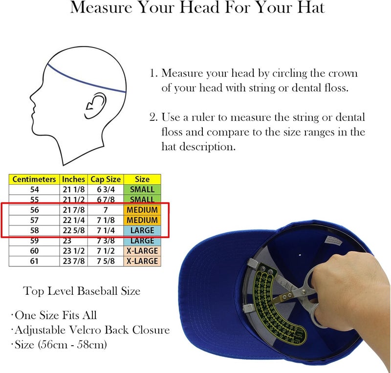 Top Level Baseball Cap Men Women - Classic Adjustable Plain Hat - Image 5