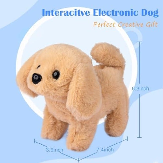 WorWoder Plush Saint Bernard Toy Puppy - Interactive Walking, Barking, Wagging Tail Dog for Kids - Image 4