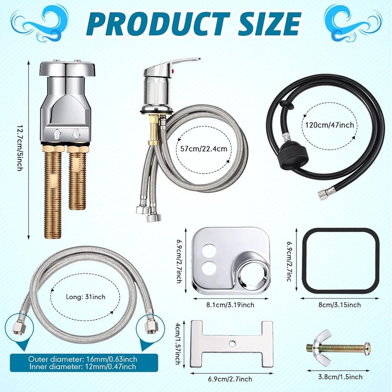 Hortsun Shampoo Bowl Vacuum Breaker Kit Shampoo Bowl Faucet Salon Sink Parts Shampoo Sink Parts for Replacement 16 Pcs  - Image 2