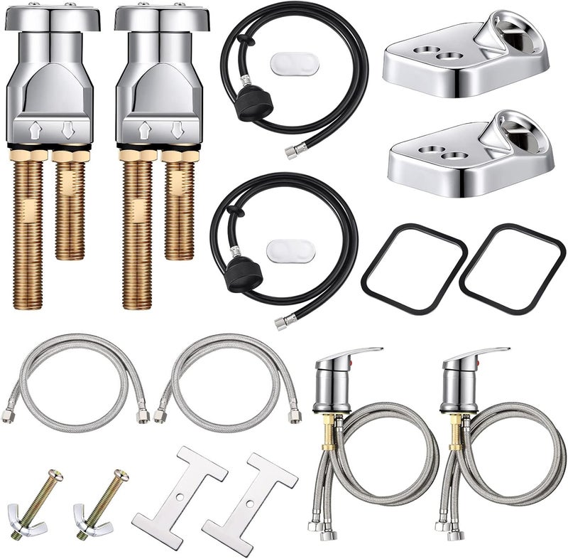 Hortsun Shampoo Bowl Vacuum Breaker Kit Shampoo Bowl Faucet Salon Sink Parts Shampoo Sink Parts for Replacement 16 Pcs  - Image 1
