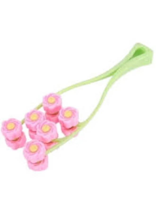 A handheld neck and face massager with rotating wheels to stimulate blood circulation and relieve muscle tension.
