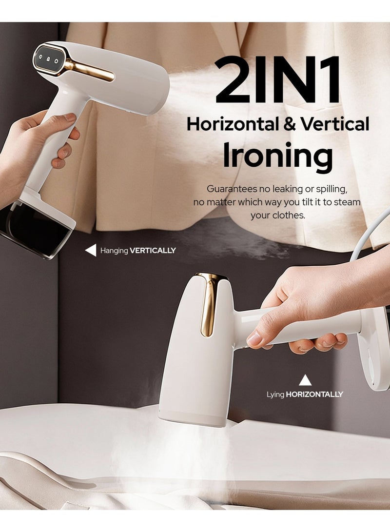 1800W Handheld Steam Iron with Fast Ceramic Heat-Up Plate, Powerful Portable Garment Steamer for Clothes, 30-Second Fast Heat-up, 350ml Water Tank, Powerful Steam Penetration - view 2