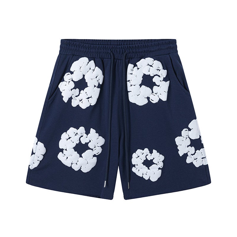 Denim Tears Kanye Foam Kapok High Street Loose Hooded Sweatshirt Casual Sweatpants Trendy suit 829 sky blue - Image 2