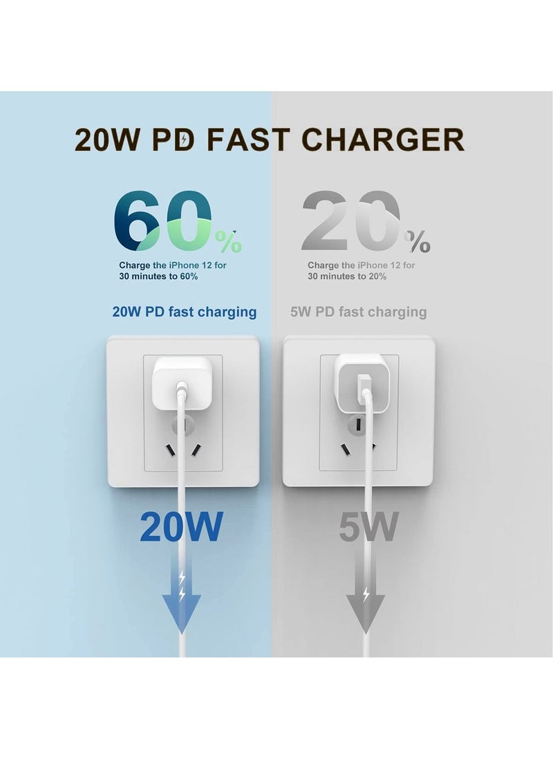 ELTRAZONE iPhone 14 PRO MAX Fast Charger,Fast iPhone Charger [Apple MFi Certified]Lightning Cable 20W Type C Charger USB C Fasting Charging Plug Adapter Compatible with iPhone13/13 Pro Max  - Image 2