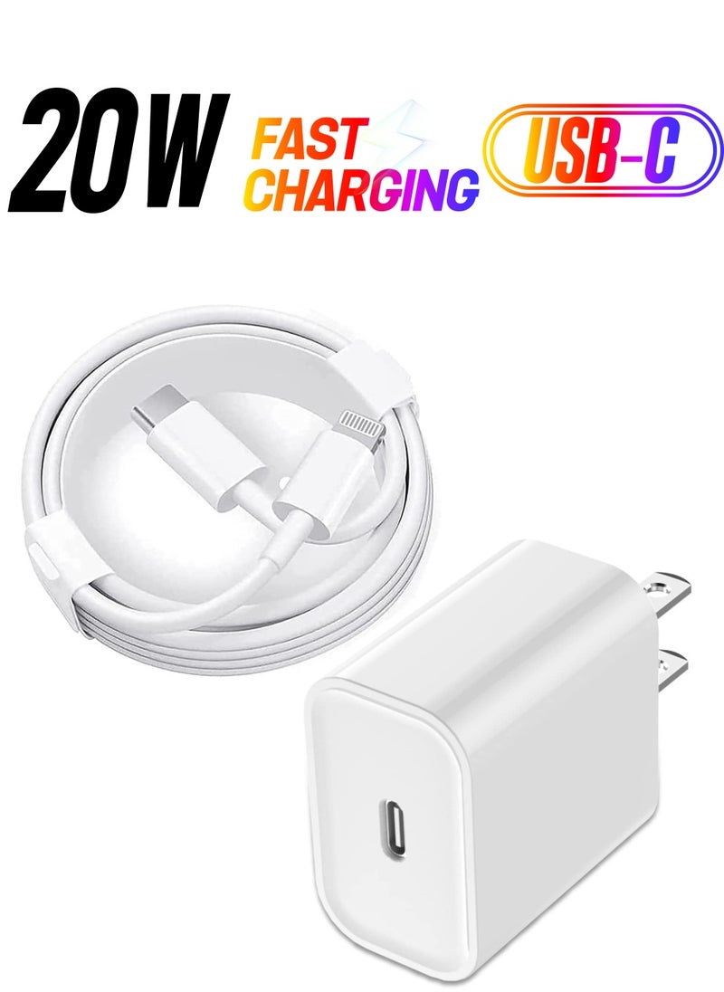 ELTRAZONE iPhone 14 PRO MAX Fast Charger,Fast iPhone Charger [Apple MFi Certified]Lightning Cable 20W Type C Charger USB C Fasting Charging Plug Adapter Compatible with iPhone13/13 Pro Max  - Image 1