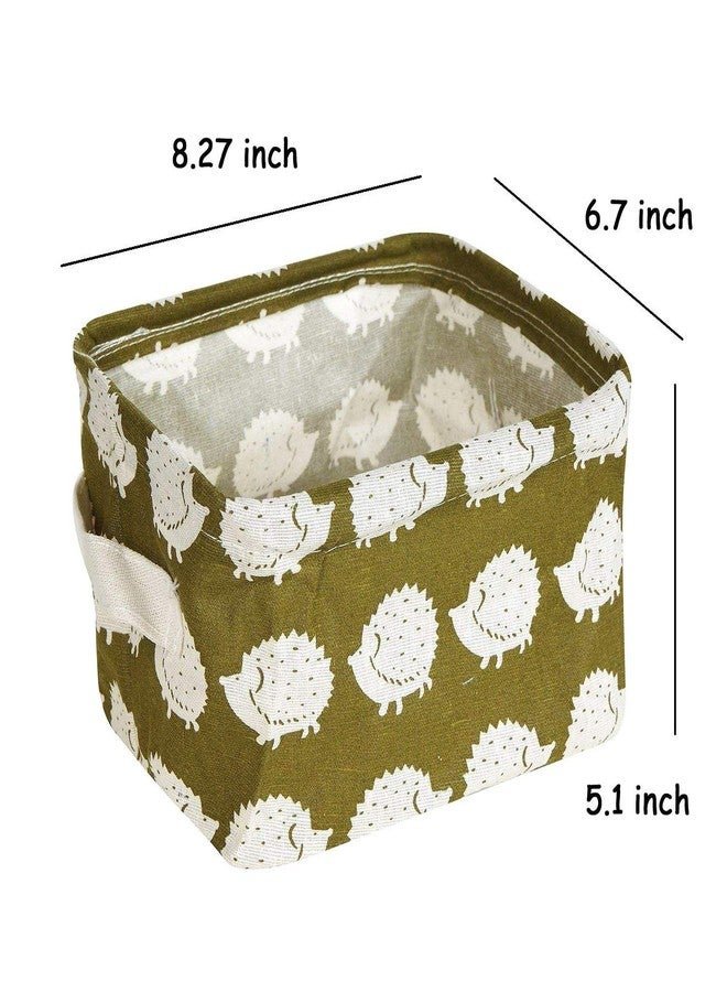 KolorFish Cute Fabric Storage Basket Bins, Home Decor Canvas Organizers Bag, Storage Bins Basket for Adult Makeup, Baby Toys Liners, Books - Pack of 4 - Image 2