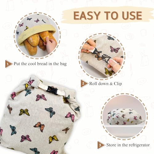 BYTTME 2 Pack Beeswax Bread Bags for Homemade Bread with Zipper, Large 13x17'' Reusable Beeswax Sourdough Bread Storage Bag, Keep Loaves Fresh Longer, Freezer Safe & Airtight, Natural, Zero Waste - Image 4