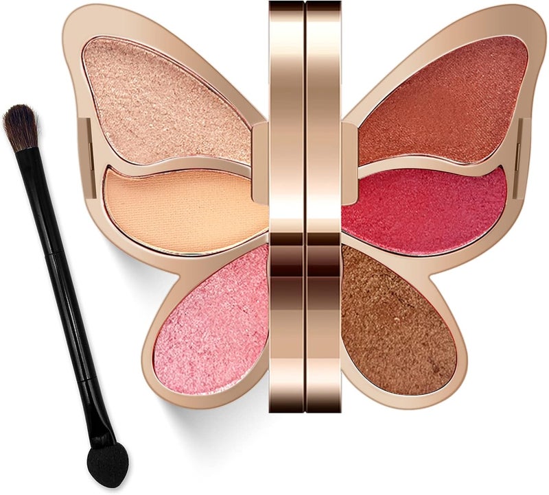 Erinde Butterfly Eyeshadow Palette Makeup Matte Shimmer Metallic Eye Makeup Palette Highly Pigmented NaturingLooking Blendable Long Lasting Waterproof Eye Shadow Palette Gifts Presents