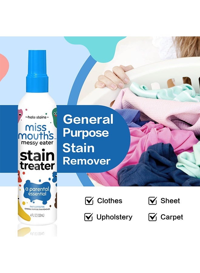 Miss Mouth's Messy Eater Stain Treater Spray 120ml, Powerful Stain Removal and Cleaning, Clothing and Sofa Stain Remover, Newborn  Baby Essentials, Grease Cleaning Agent - Image 2