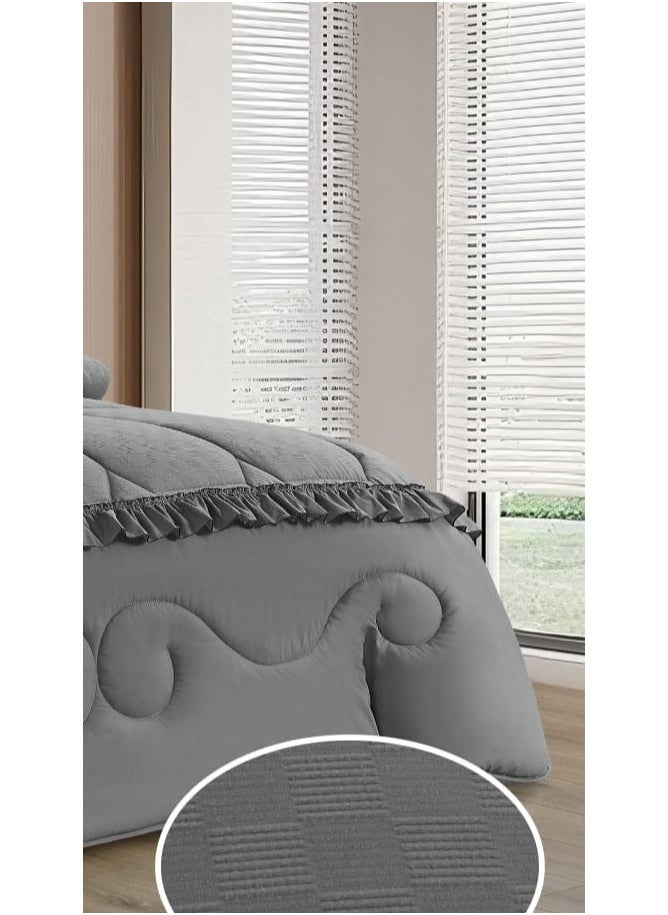 Moon 4 Pieces Royal Luxury Embossed Bedspread for One and a Half Person to Add Beauty and Elegance to Your Room Microfiber Quilt Size 170*220 cm  - Image 4
