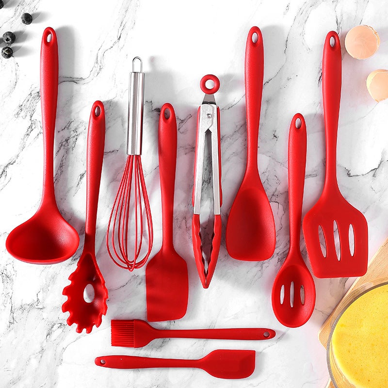 Silicone Kitchenware Kitchen Five-Piece Spatula Soup Spoon Kitchen Multifunctional Cooking Silicone Spatula Set - Image 3