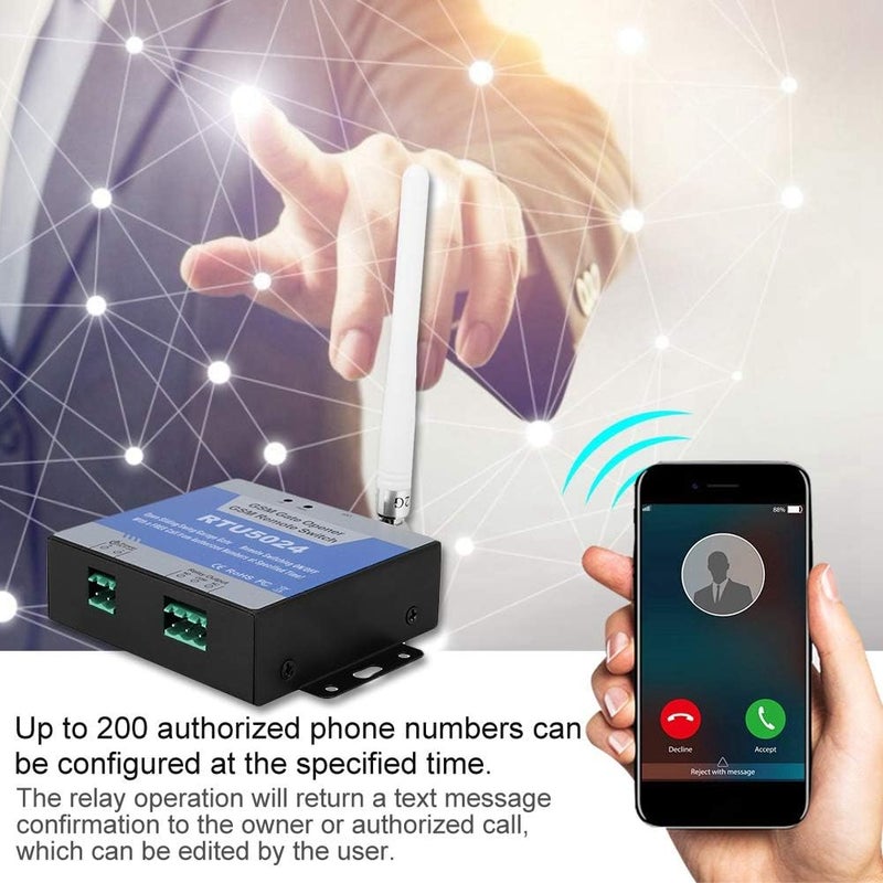 كلاراكو جهاز فتح بوابة GSM، وحدة تحكم في الوصول RTU 5024، مفتاح تشغيل/إيقاف عن بُعد، دعم أوامر الرسائل النصية المجانية 850/900/1800/1900 ميجاهرتز - Image 4