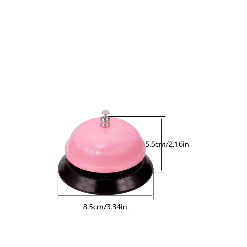Hvogvok Restaurant Service Table Bell Bar Bell Desk Kitchen Hotel Counter Reception Restaurant Bar Ring for Service Call Bell (Pink) - Image 4