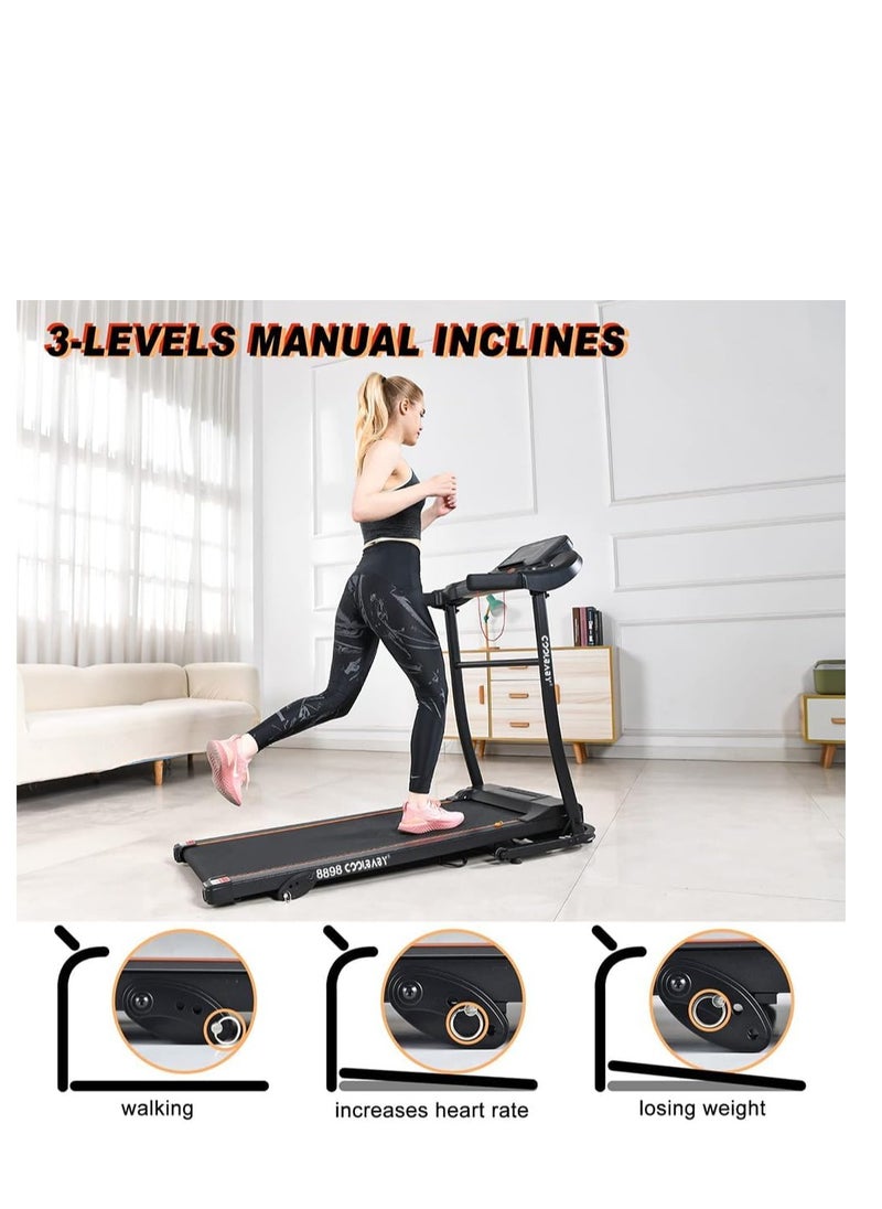 Cool Baby Style - COOLBABY Folding Treadmill,1.5HP Portable Treadmill with Manual Incline,Easy Assembly Fitness Running Jogging Machine for Home Office,12 Preset Programs,Speed 1.0-10KM/H - Image 1