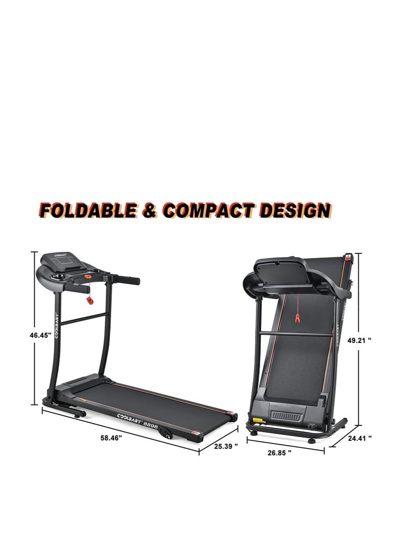 Cool Baby Style - COOLBABY Folding Treadmill,1.5HP Portable Treadmill with Manual Incline,Easy Assembly Fitness Running Jogging Machine for Home Office,12 Preset Programs,Speed 1.0-10KM/H - Image 1