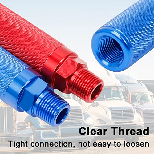 Dazakoot Glad Hand Handles for Semi Truck, Air Glad Hand Grip for Semi Trucks and Trailers, Extension Handle Set for Easier Coupling - Red and Blue - Image 4