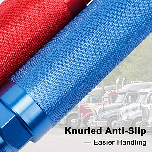 Dazakoot Glad Hand Handles for Semi Truck, Air Glad Hand Grip for Semi Trucks and Trailers, Extension Handle Set for Easier Coupling - Red and Blue - Image 5
