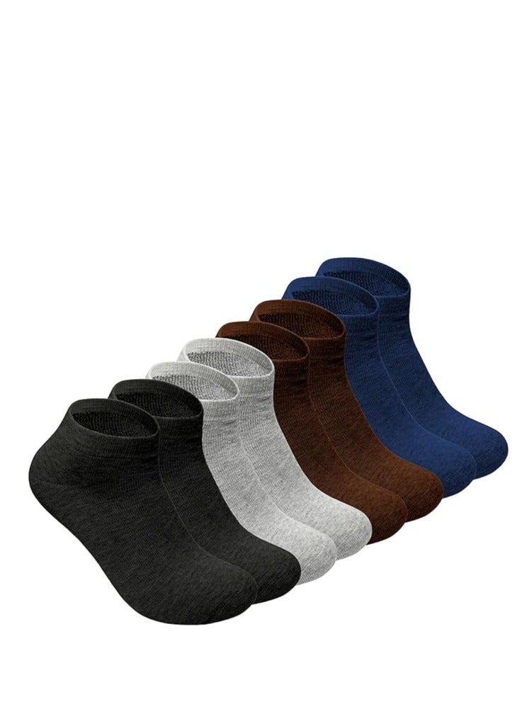 Tango Multi Pack Men's Short Ankle Cushion Socks - Comfort Fit Polyester Socks for Men - Free size EU 40 to 45  - Image 1