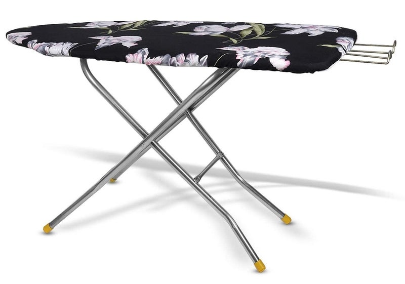 MOREYAJI Moreyaji Wooden Self Standing Foldable Height Adjustable Premium Ironing BoardIron Table Stand with Press Holder Color May Vary MultiColor Make in India  - Image 1