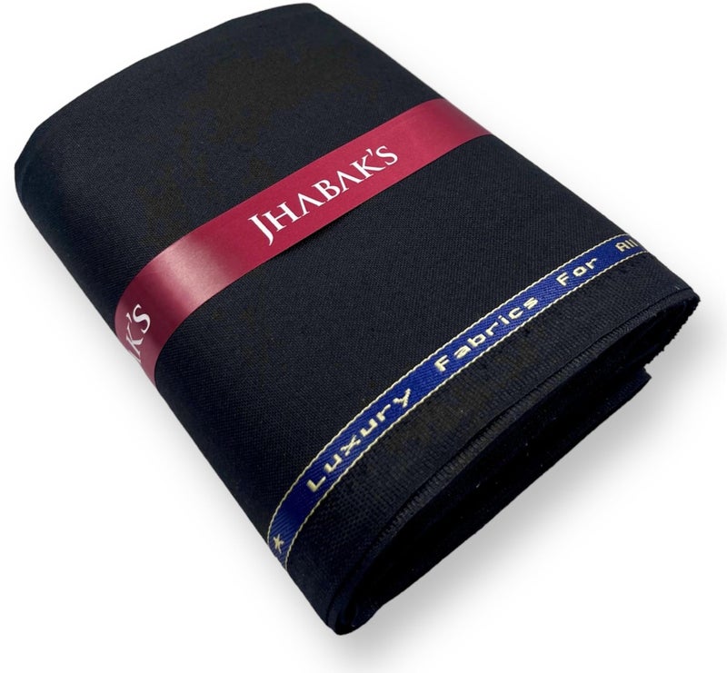 JHABAK'S Solid Unstitched Viscose Rayon Self Design Trouser Fabric - 1.30 meters (Pack of 4) K, Multicolour - Image 2