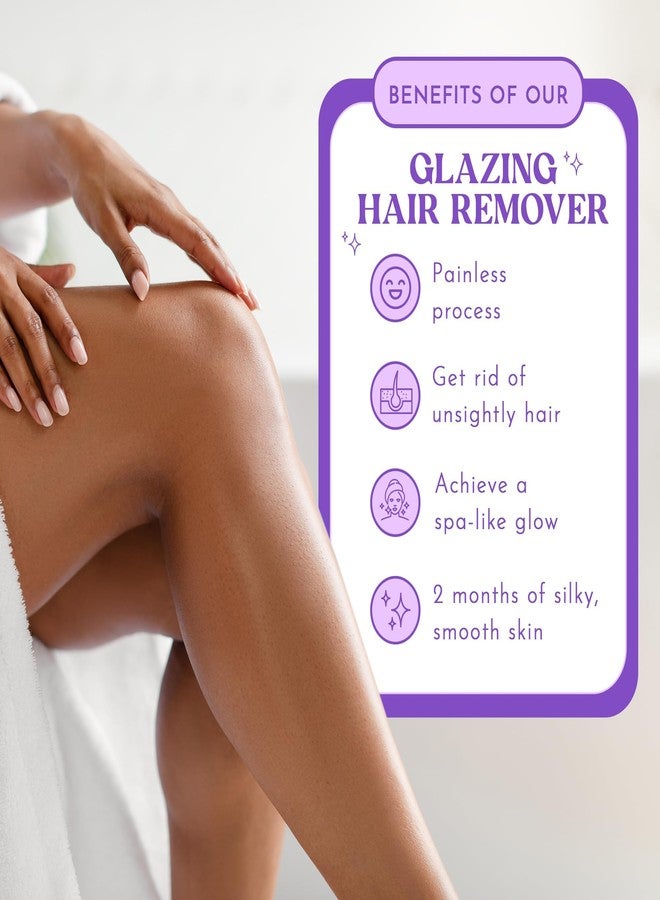 MOOM - Glaze Waxing Kit with Lavender, 6 oz Jar Sugar Wax Kit with 18 Reusable Fabric Strips, Alternative to Wax Strips & Laser Hair Removal for Women/Men, For Whole Body, Bikini & Face - Image 4