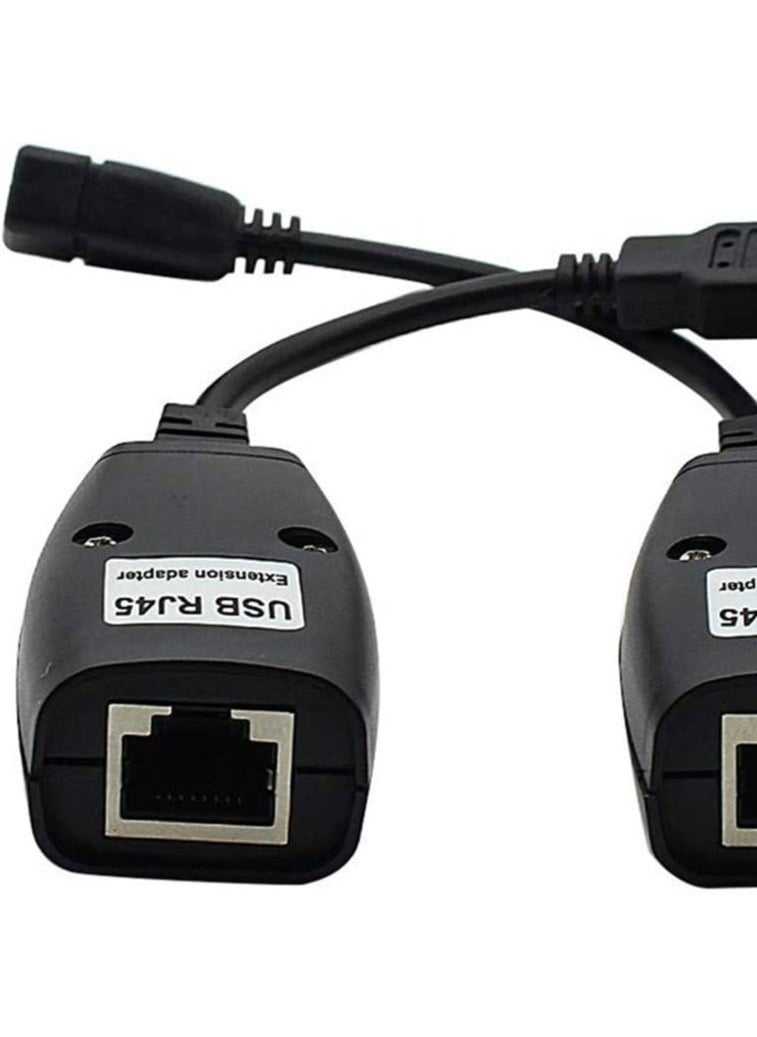 Generic USB Extender Adapter USB to RJ45 LAN Extension AUDIO VIDEO CABLE Over Cat5 Cat5e Cat6 Cable extends up to 45 Meter  - Image 1