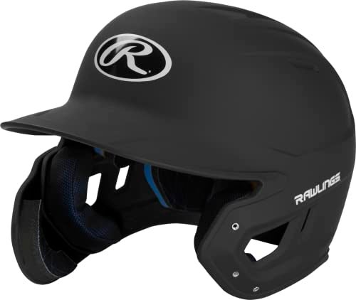 Rawlings | MACH ADJUST Batting Helmet with Extension Flap | Left Hand Batter | Senior (6 7/8" - 7 5/8") | Matte Black - Image 1
