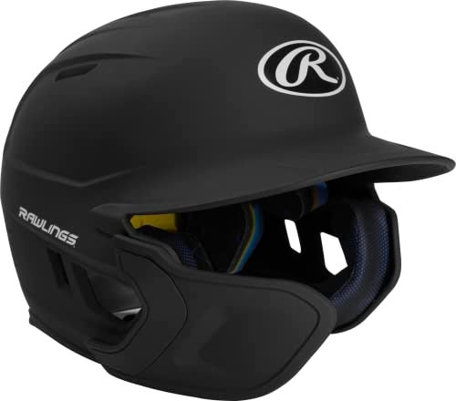 Rawlings | MACH ADJUST Batting Helmet with Extension Flap | Left Hand Batter | Senior (6 7/8" - 7 5/8") | Matte Black - Image 3