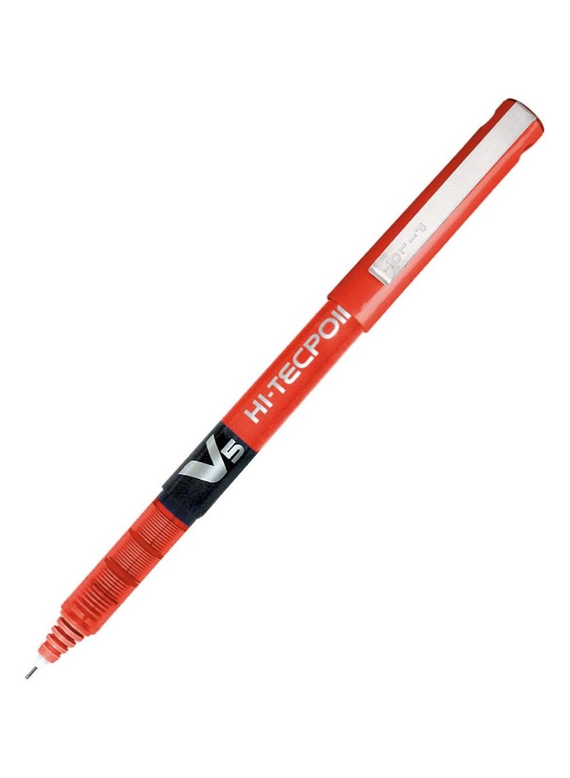 Pilot Hi-Tecpoint V5 Pen Red (Pack of 12) - Image 2