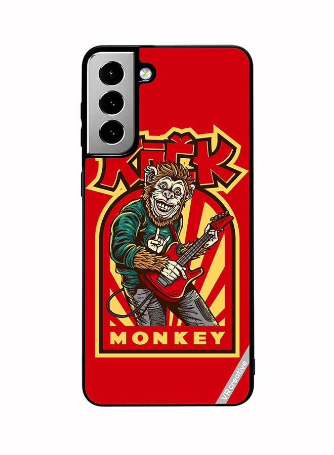 VR CREATIVE Protective Case Cover For Samsung Galaxy S21 FE 5G Rock Monkey Design Multicolour - Image 1
