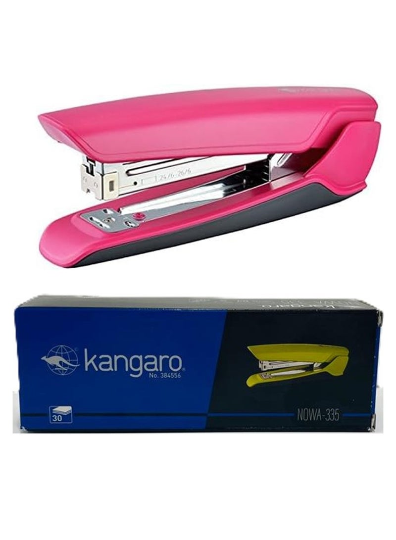 Kangaro 1-Piece Nowa-335 Desktop Stapler With 30 Sheet Capacity Pink
