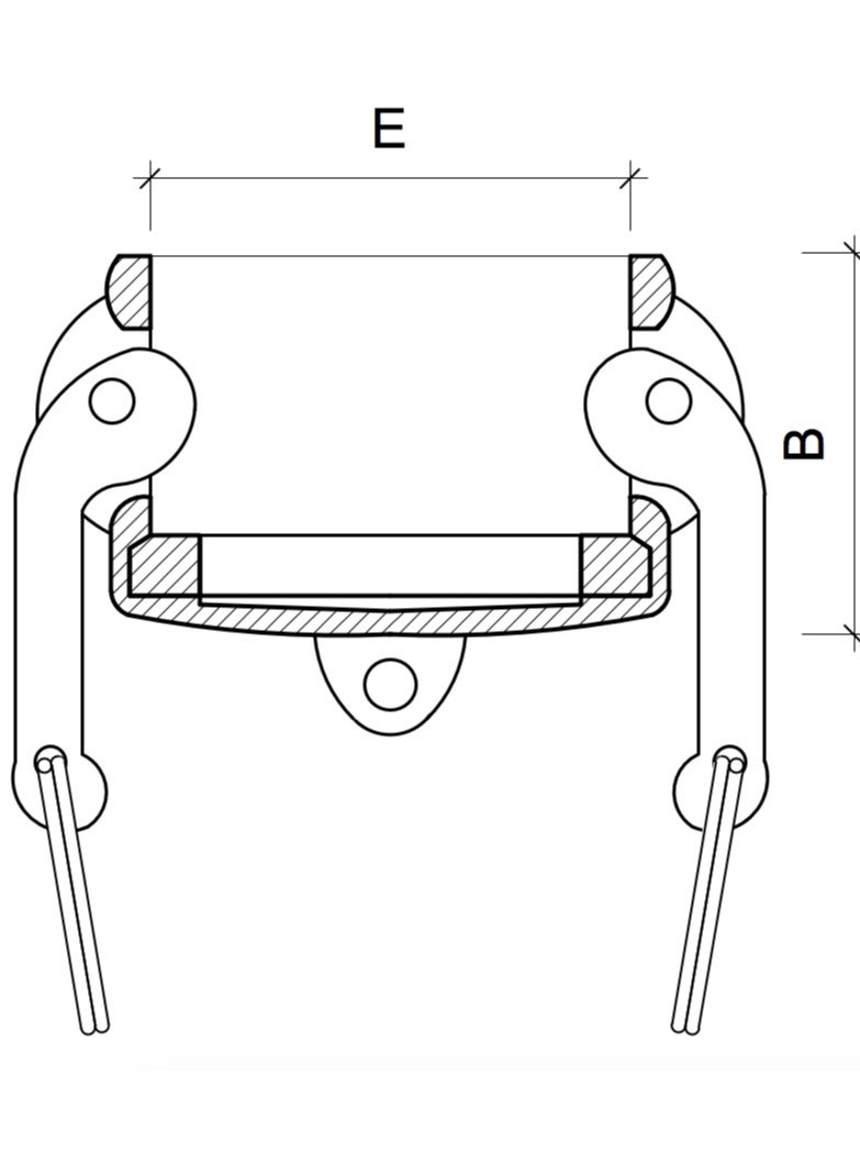 Aluminum Camlock Coupling Part DC (5'') - Image 2