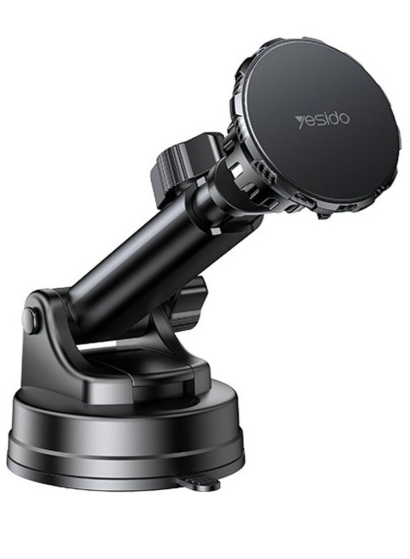 Yesido C160 Suction Cup Type Telescopic Rod Magnetic Car Phone Holder (Black) - Image 1