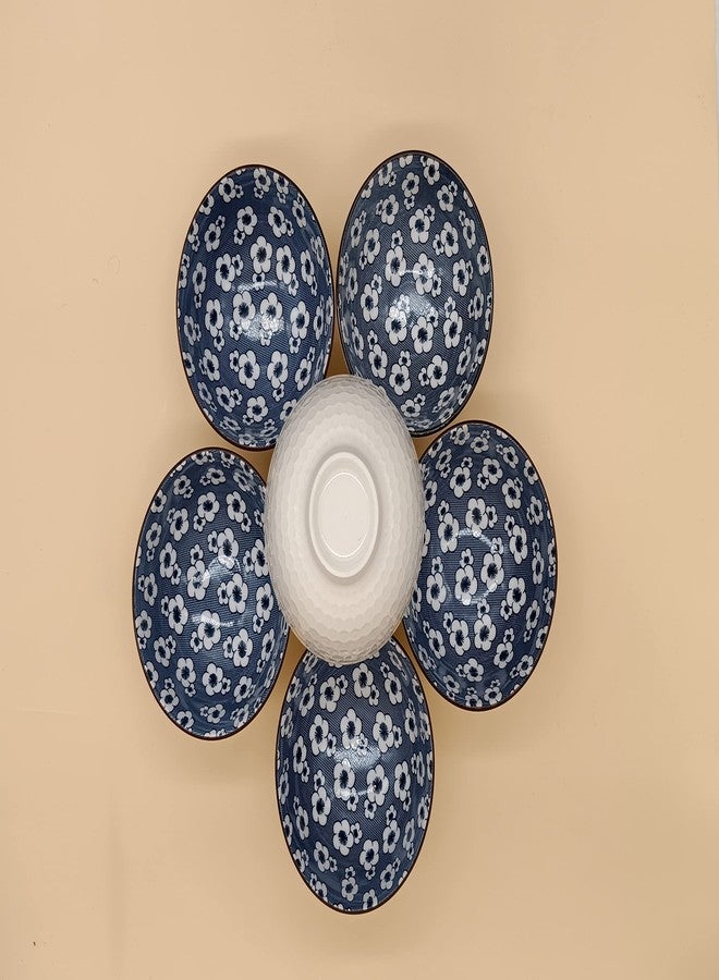 P Plus Fire أوعية تقديم المعكرونة رامين من السيراميك قابلة للتكديس من P Plus Fire، أوعية بورسلين كبيرة مستديرة قابلة للاستخدام في الميكروويف للمطبخ (عبوة من 6 قطع) - Image 5