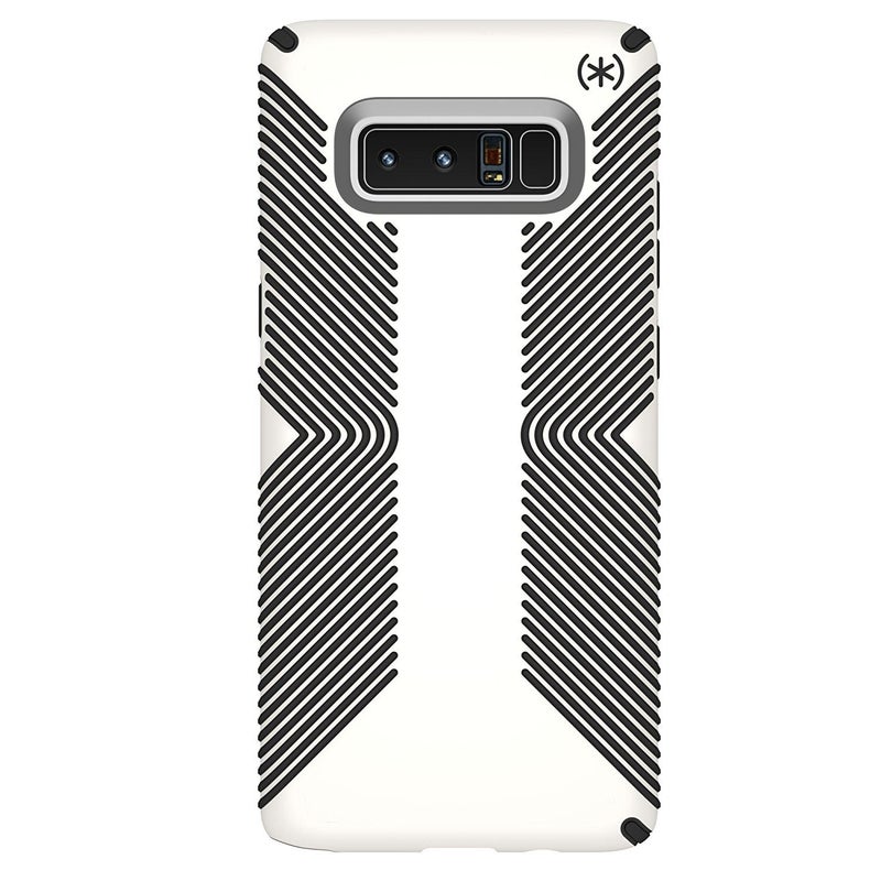 Speck Products Presidio Grip Cell Phone Case for Samsung Galaxy Note8 - White/Black Presidio Grip - Image 1