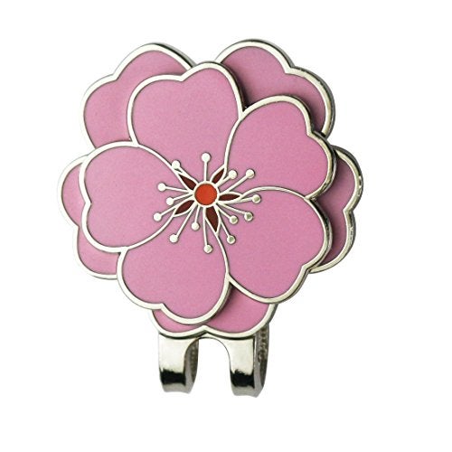 PINMEI Flower Golf Ball Marker with Golf Hat Clip - Perfect Gift for Your Friend (Flower Clip) - Image 1
