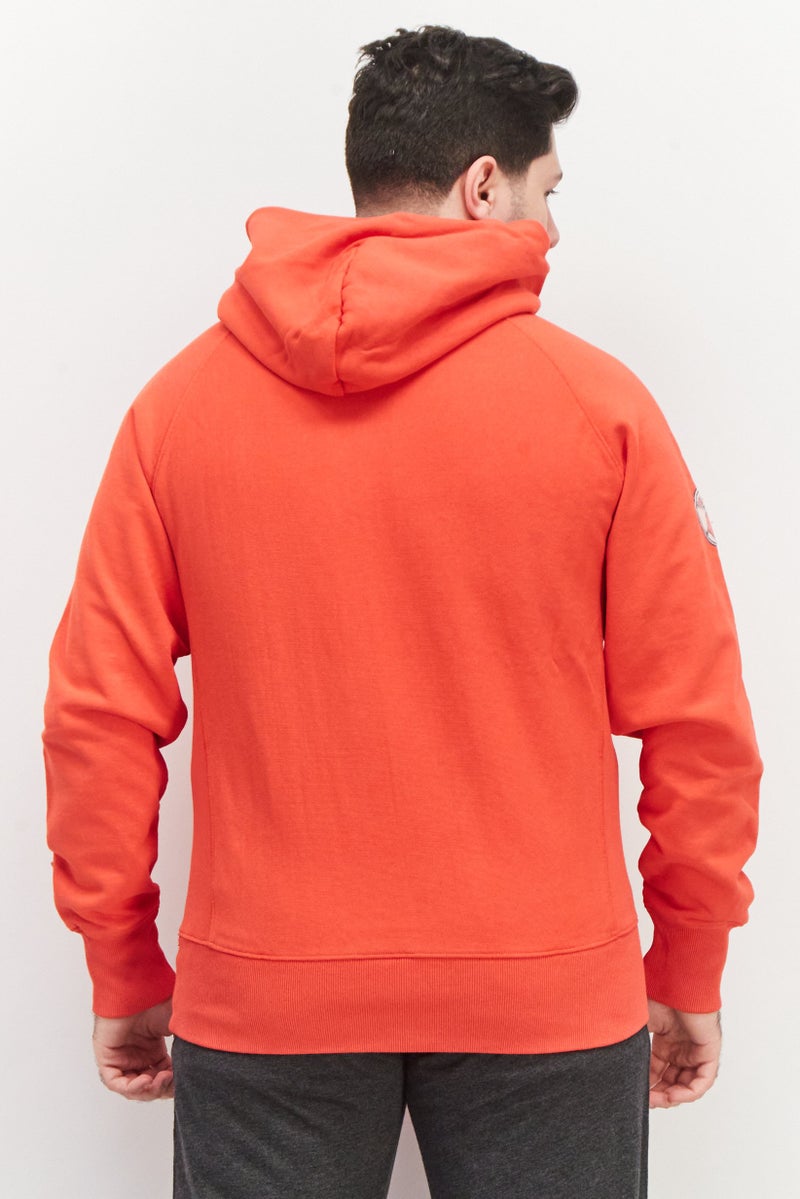 Champion هودي رياضي للرجال بتصميم طويل للتدريب بيسبول، أحمر - Image 3