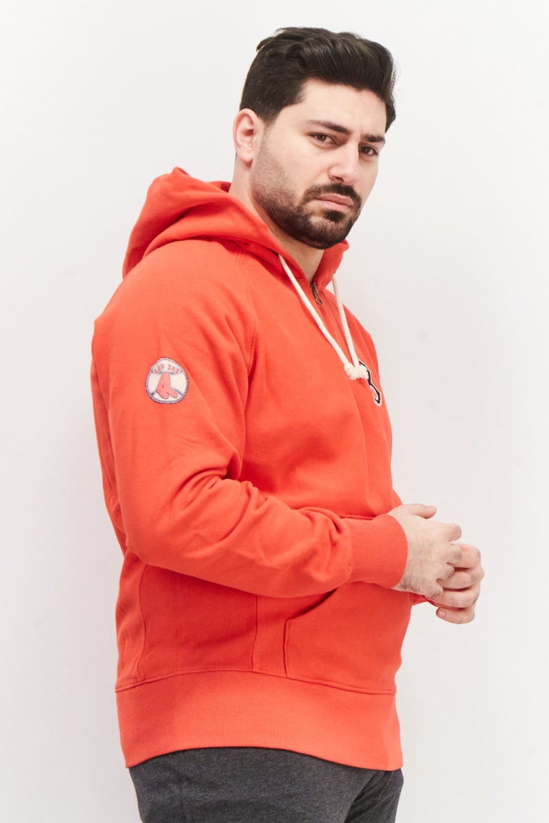 Champion هودي رياضي للرجال بتصميم طويل للتدريب بيسبول، أحمر - Image 4