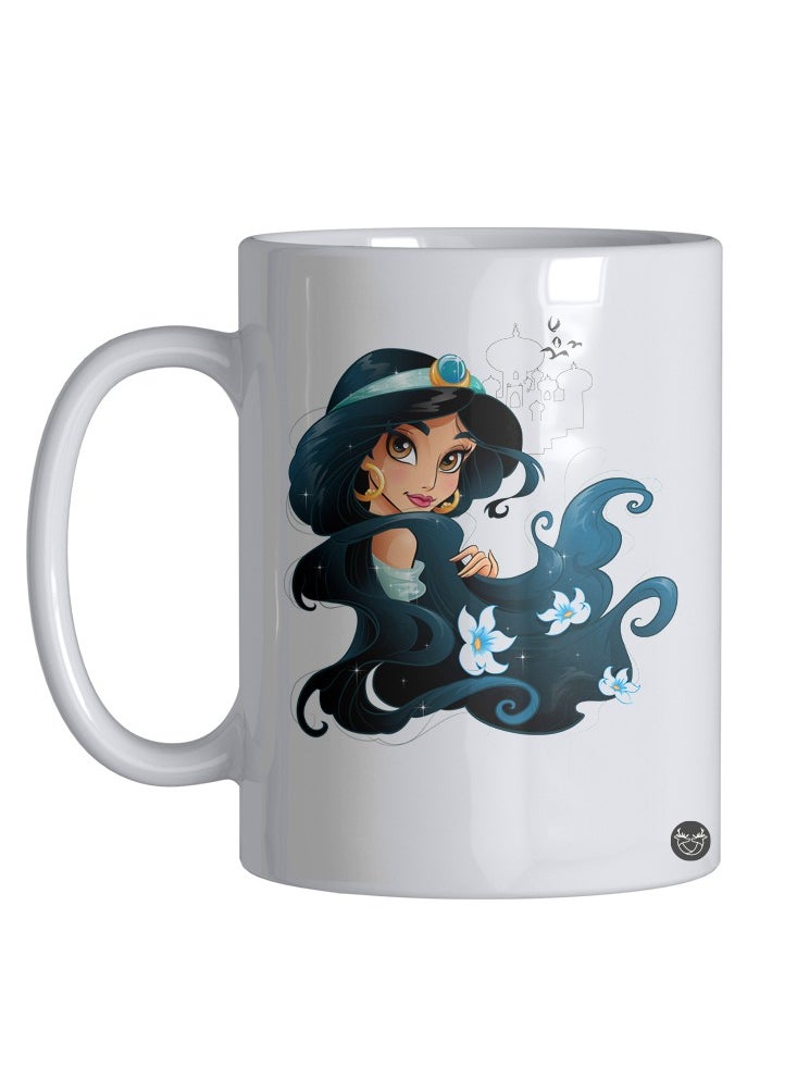 Reeman Design White mug printed with Princess Jasmine design 