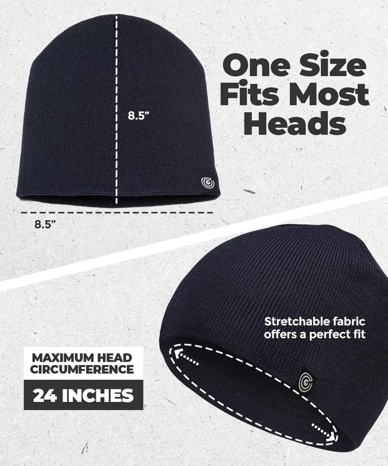 Revony Original Beanie Cap - Soft Knit Beanie Hat - Warm and Durable (Navy) - Image 5